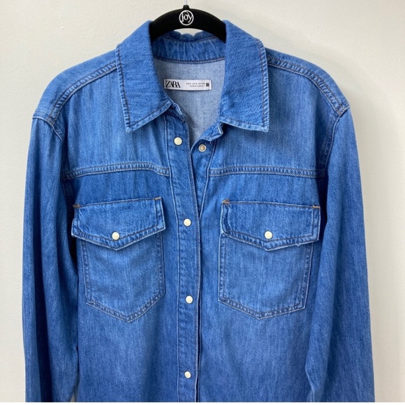 ZARA Denim Shacket | S - Picture 3 of 7